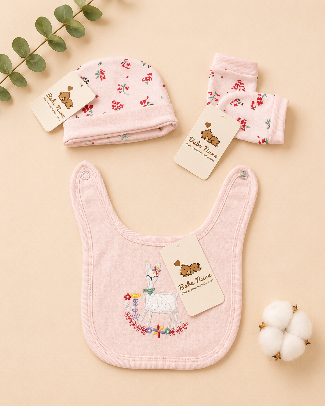 💕 8-Piece Newborn Baby Girl Floral Set